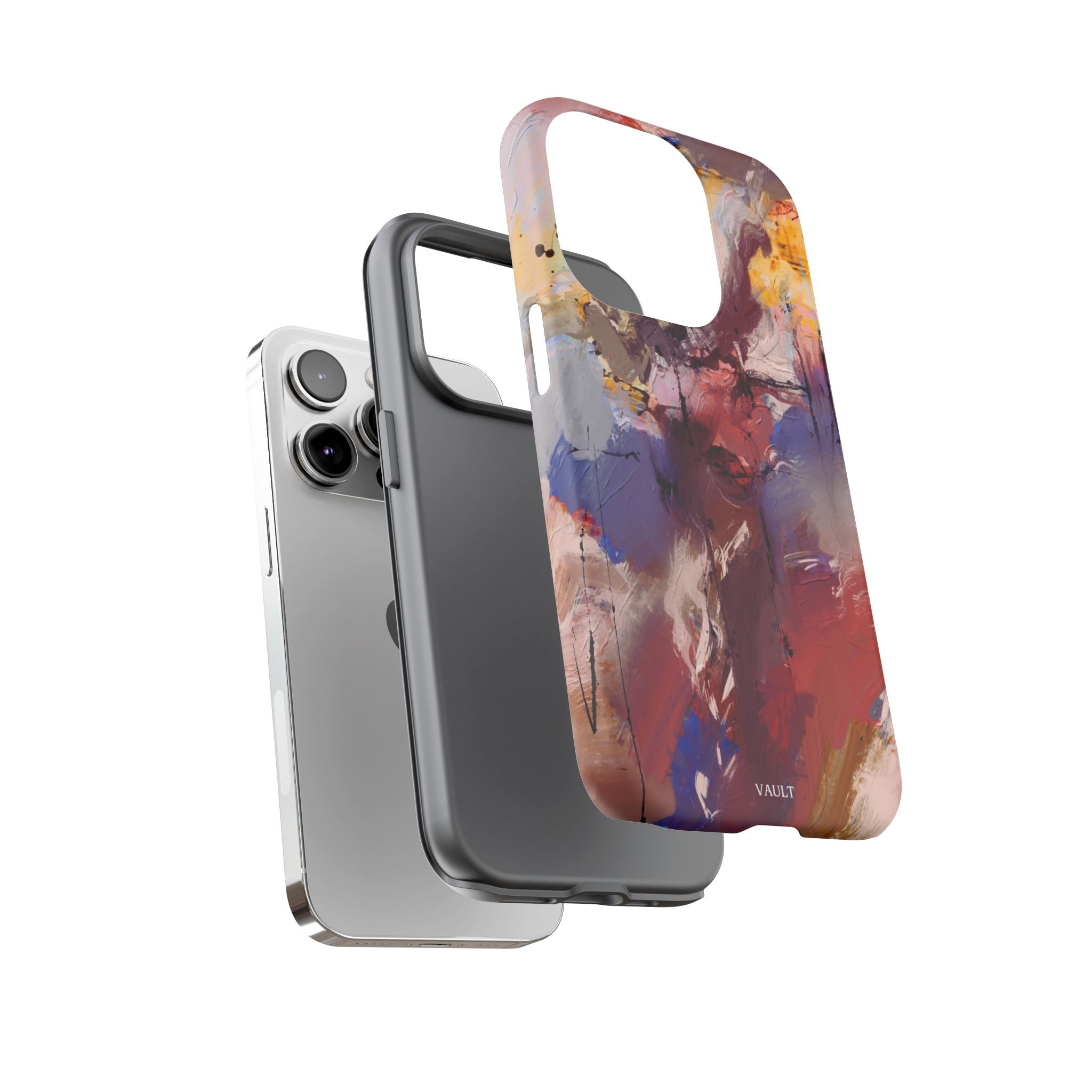 Abstract Brushstroke Tough Phone Case — Colorful Protective iPhone Cover