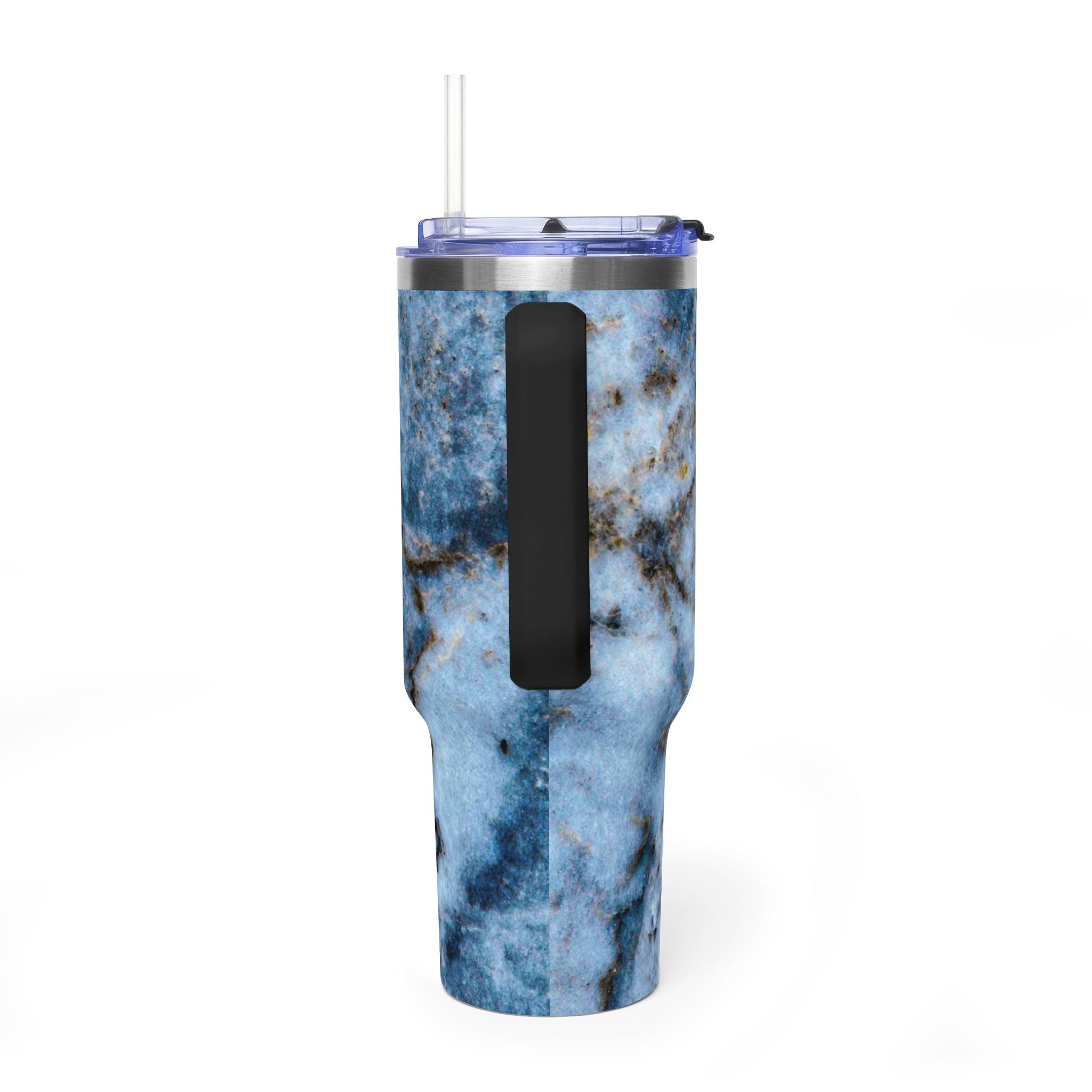 40oz Blue Marble Vacuum Tumbler