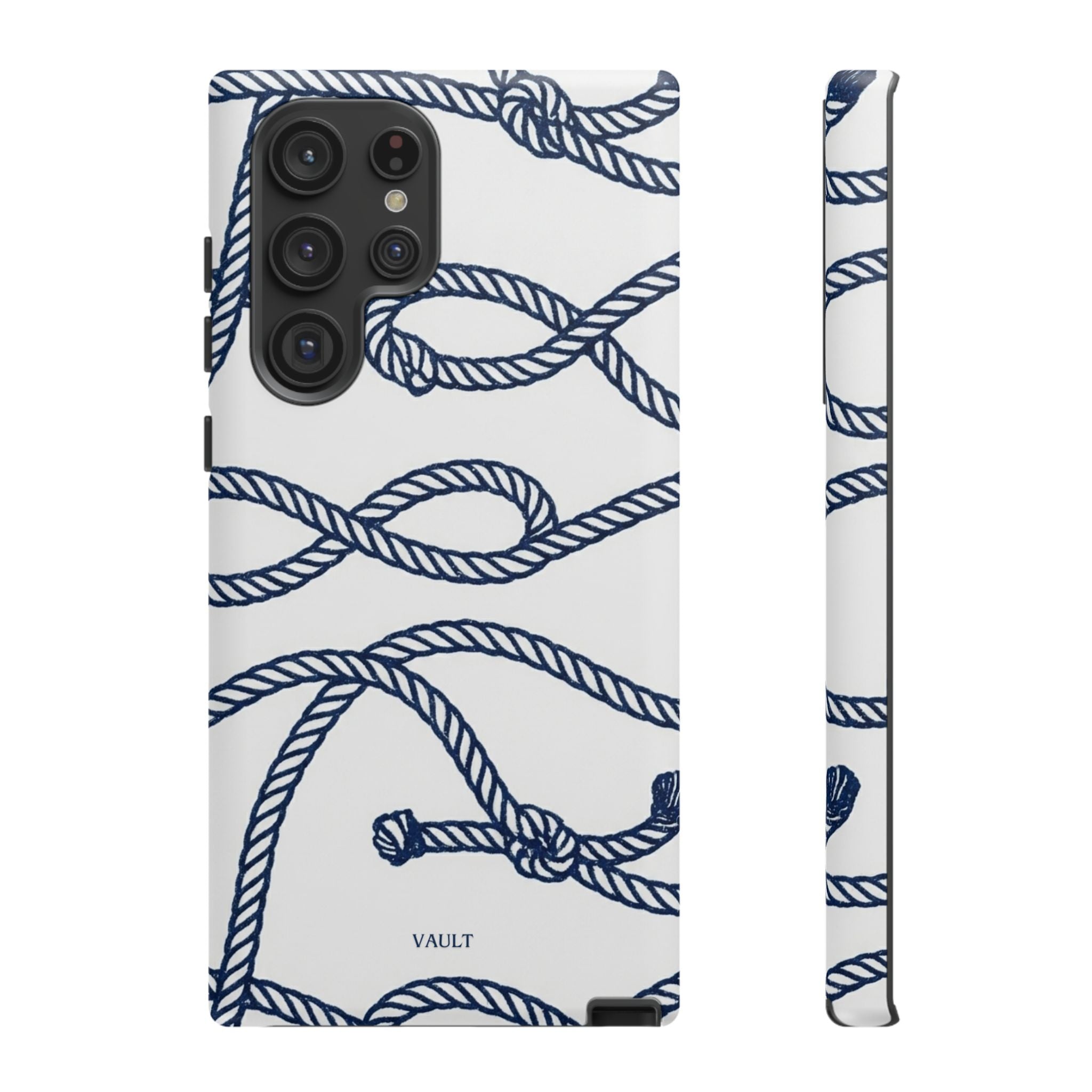 Nautical Rope Tough Case — Protective Phone Cover with Navy Knot Design