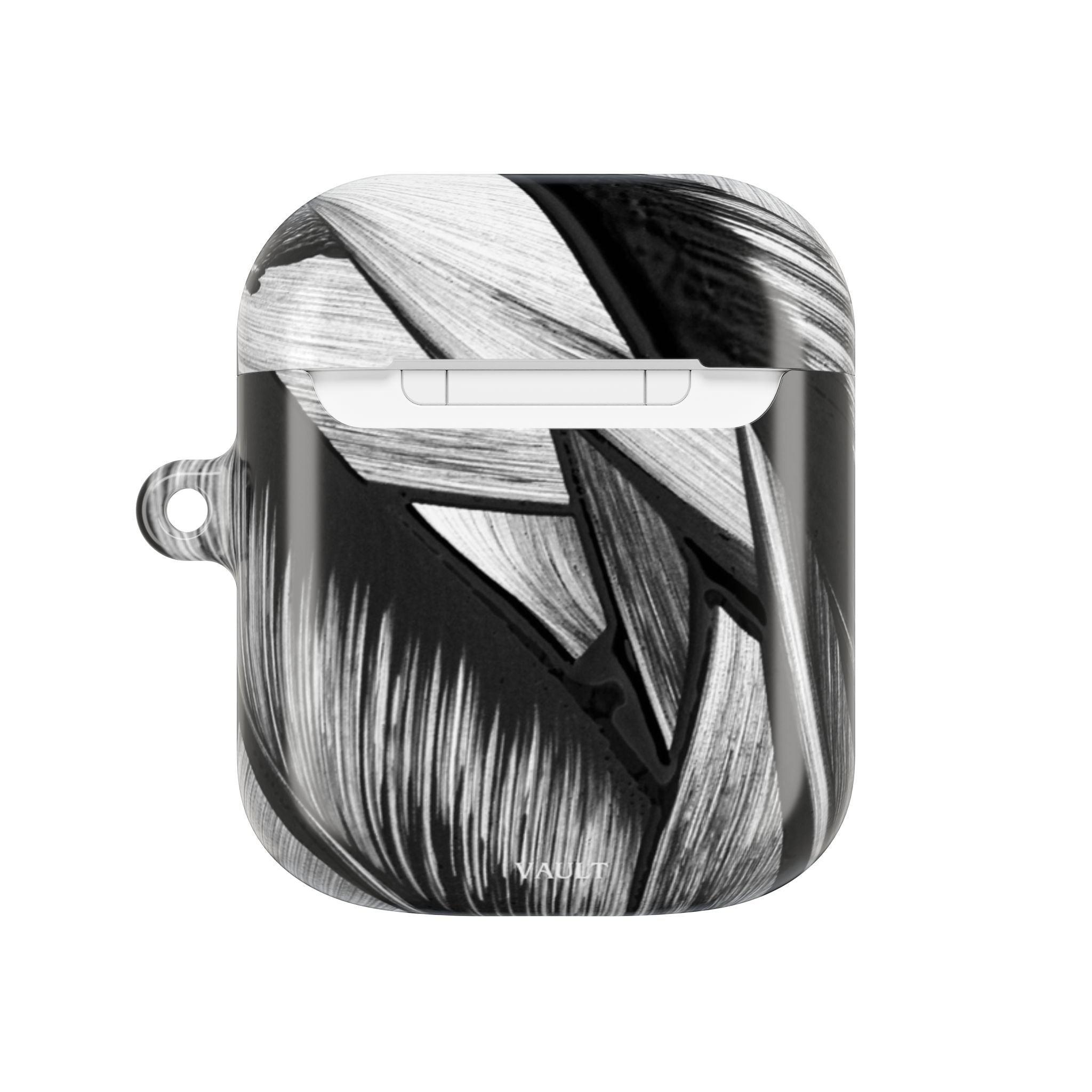 AirPod Case — Monochrome Tropical Leaf Protective Cover