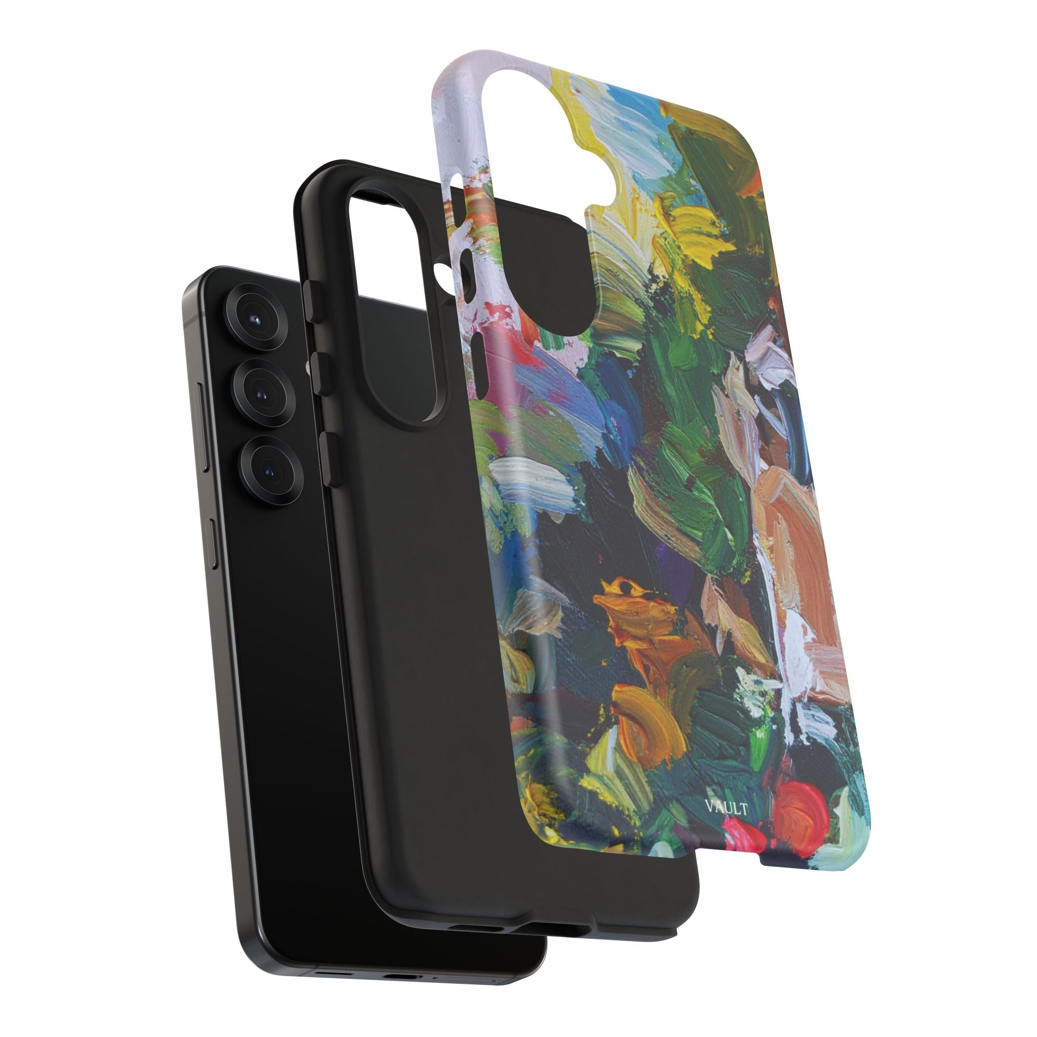 Abstract Paint Brushstroke Phone Case — Colorful Artistic Tough Case