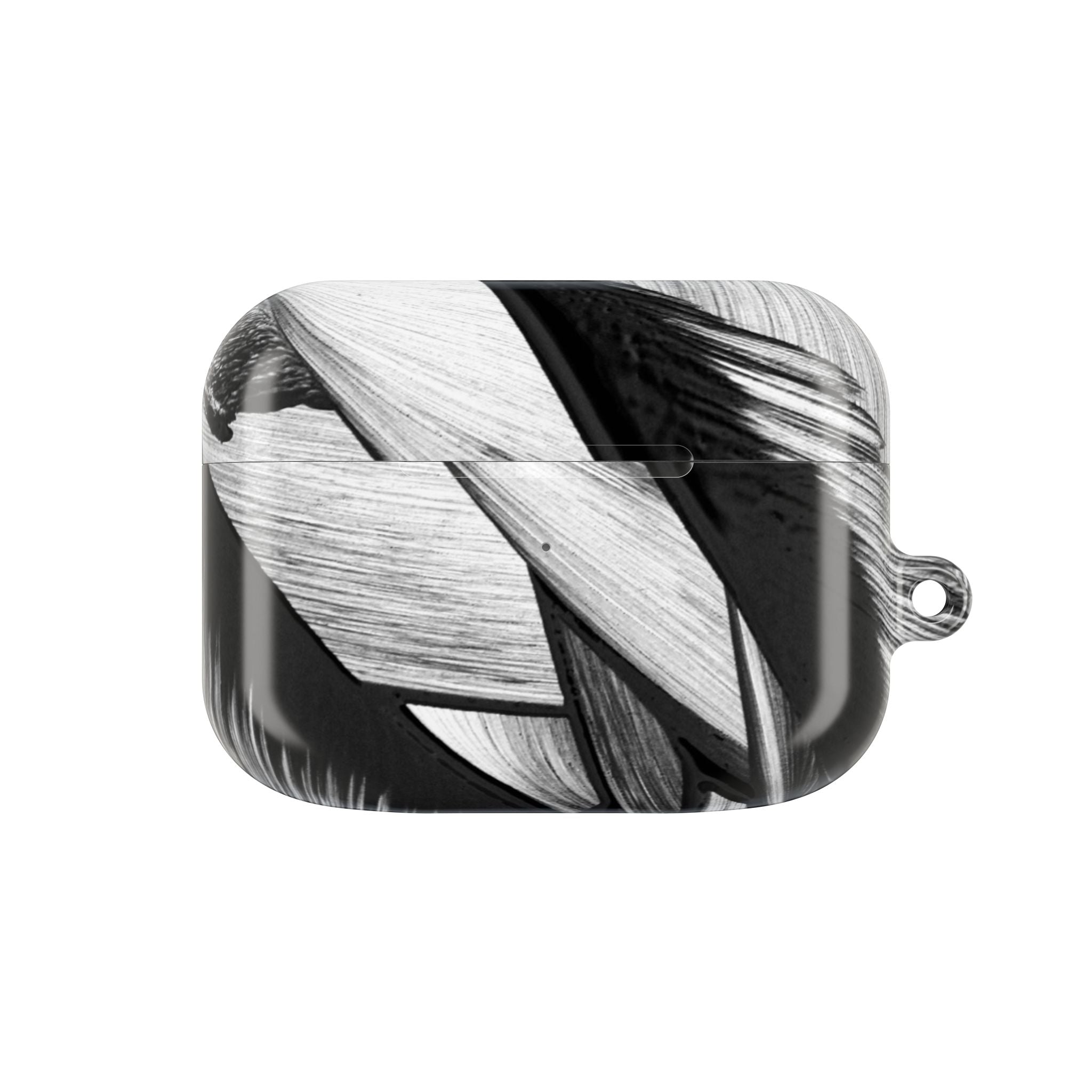 AirPod Case — Monochrome Tropical Leaf Protective Cover