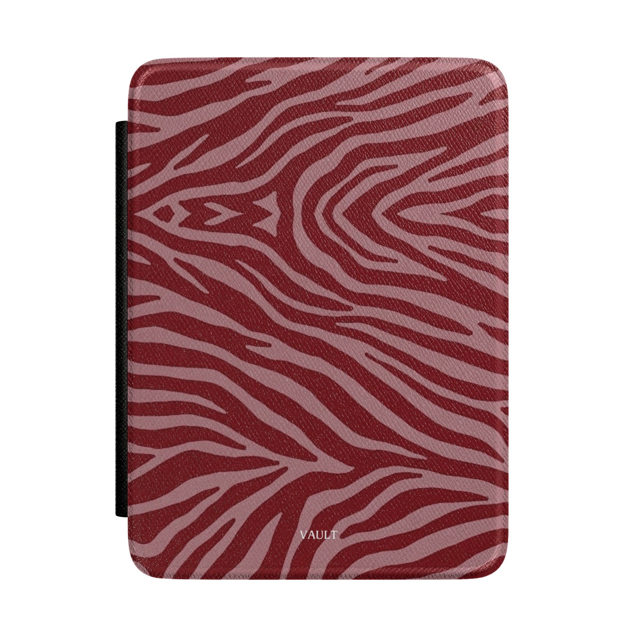 Zebra Stripe Kindle Case – Red Animal Print E-Reader Cover