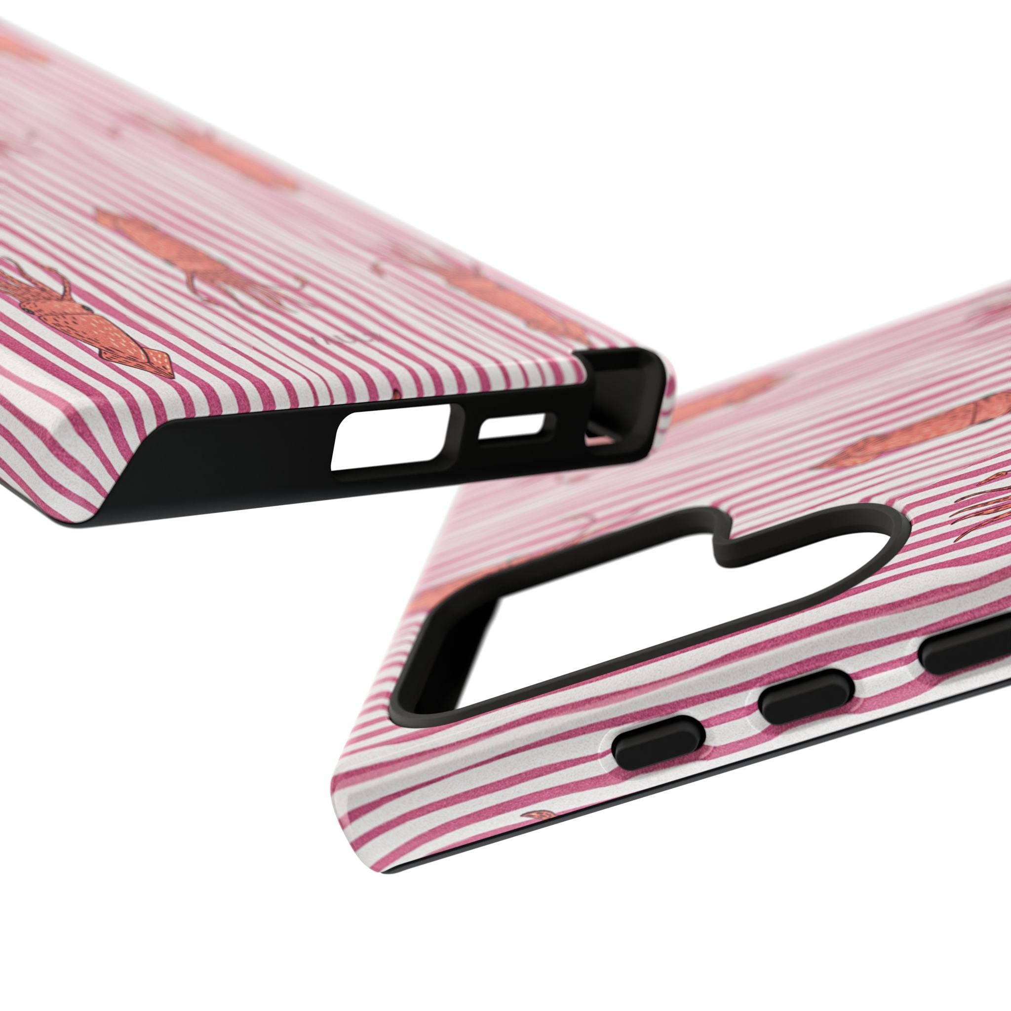 Cover per telefono con striscia di calamaro — Fantasia rosa di creature marine