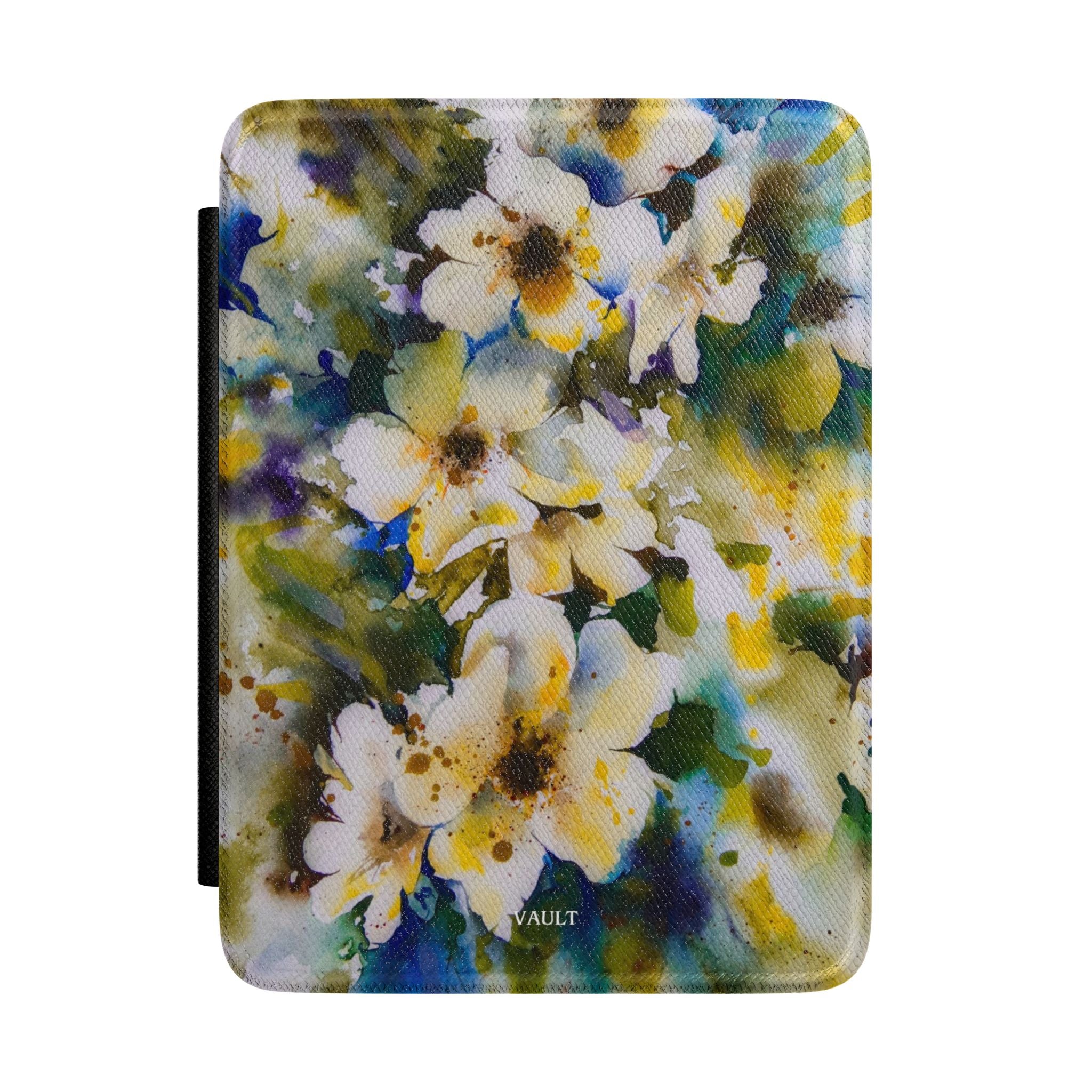 Kindle Case — Watercolor White Blossom Floral E-Reader Cover