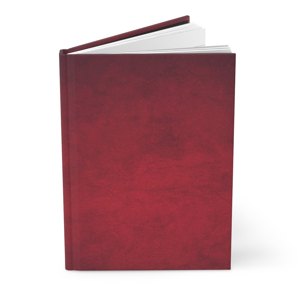 Diario rilegato — Taccuino bordeaux opaco (design a volta)