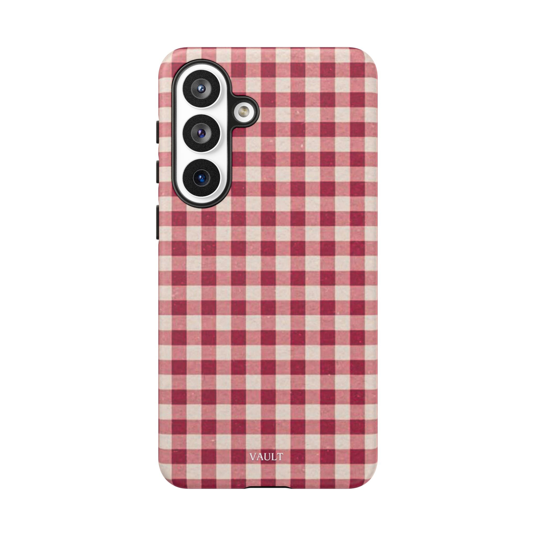 Gingham Phone Case — Red Plaid Tough Case