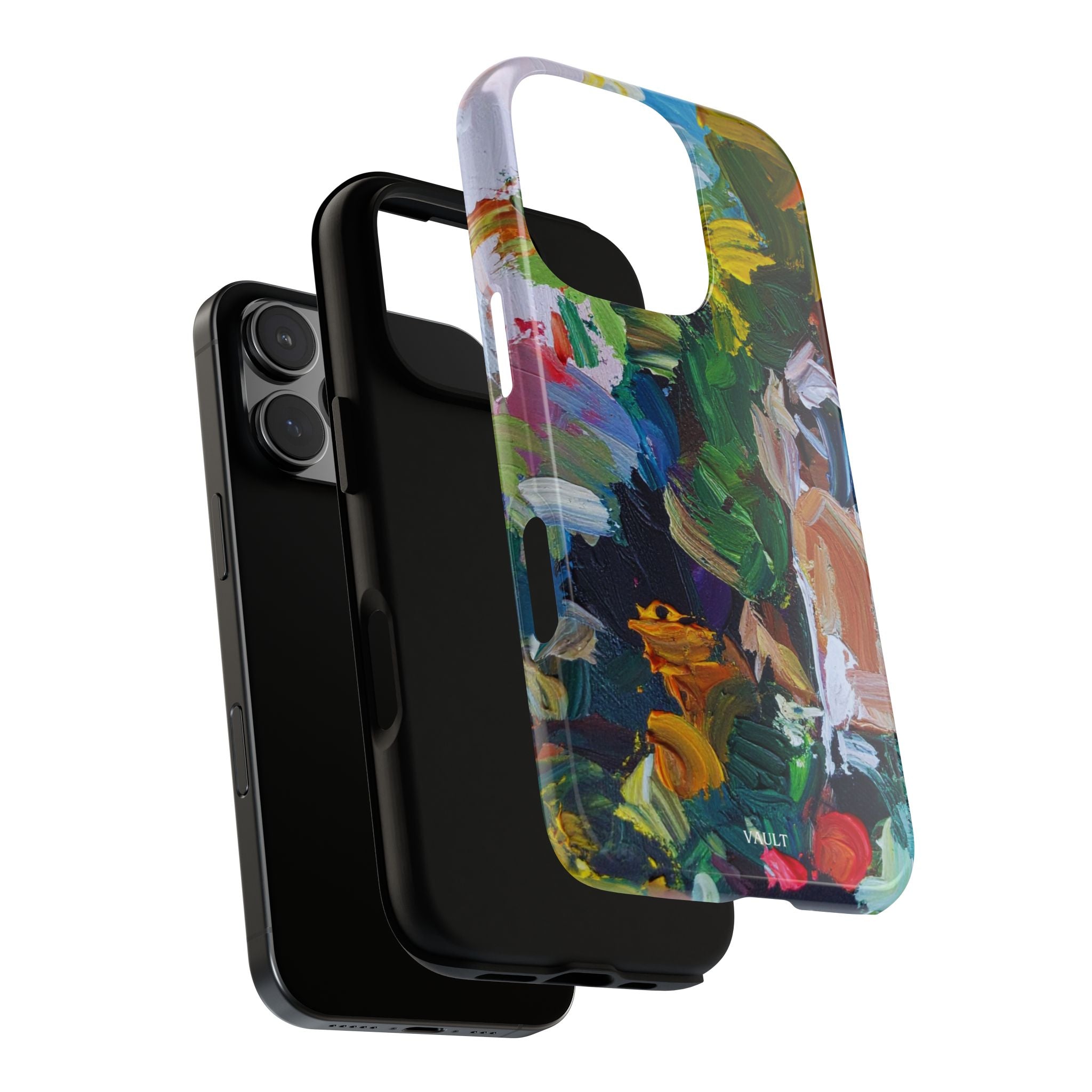 Abstract Paint Brushstroke Phone Case — Colorful Artistic Tough Case