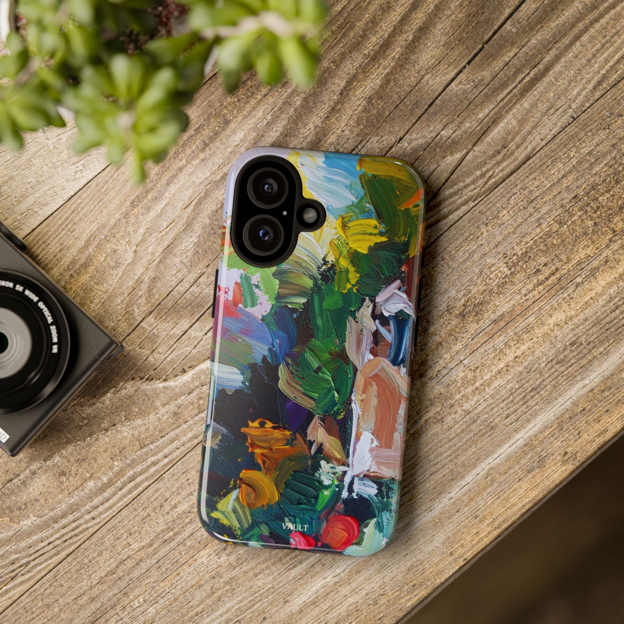 Abstract Paint Brushstroke Phone Case — Colorful Artistic Tough Case