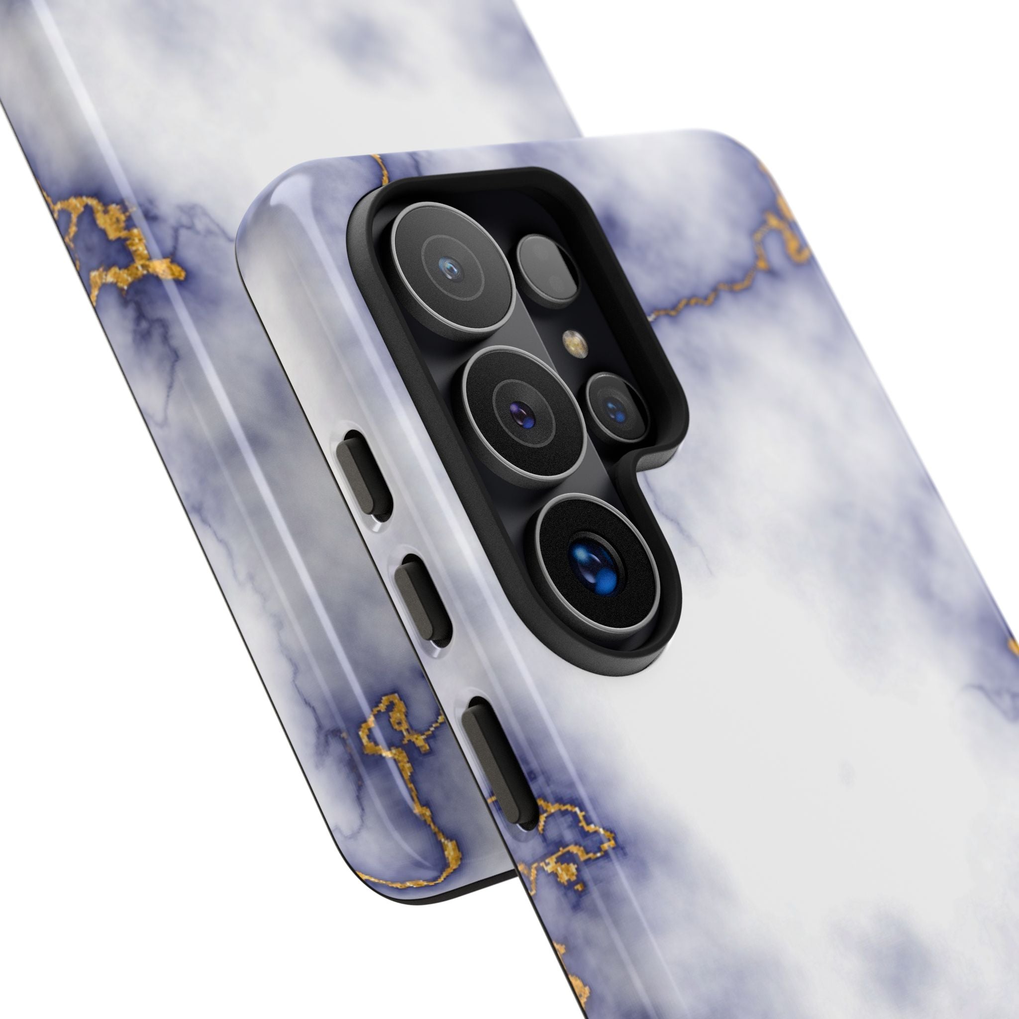 Purple Marble Tough Phone Case with Gold Veins