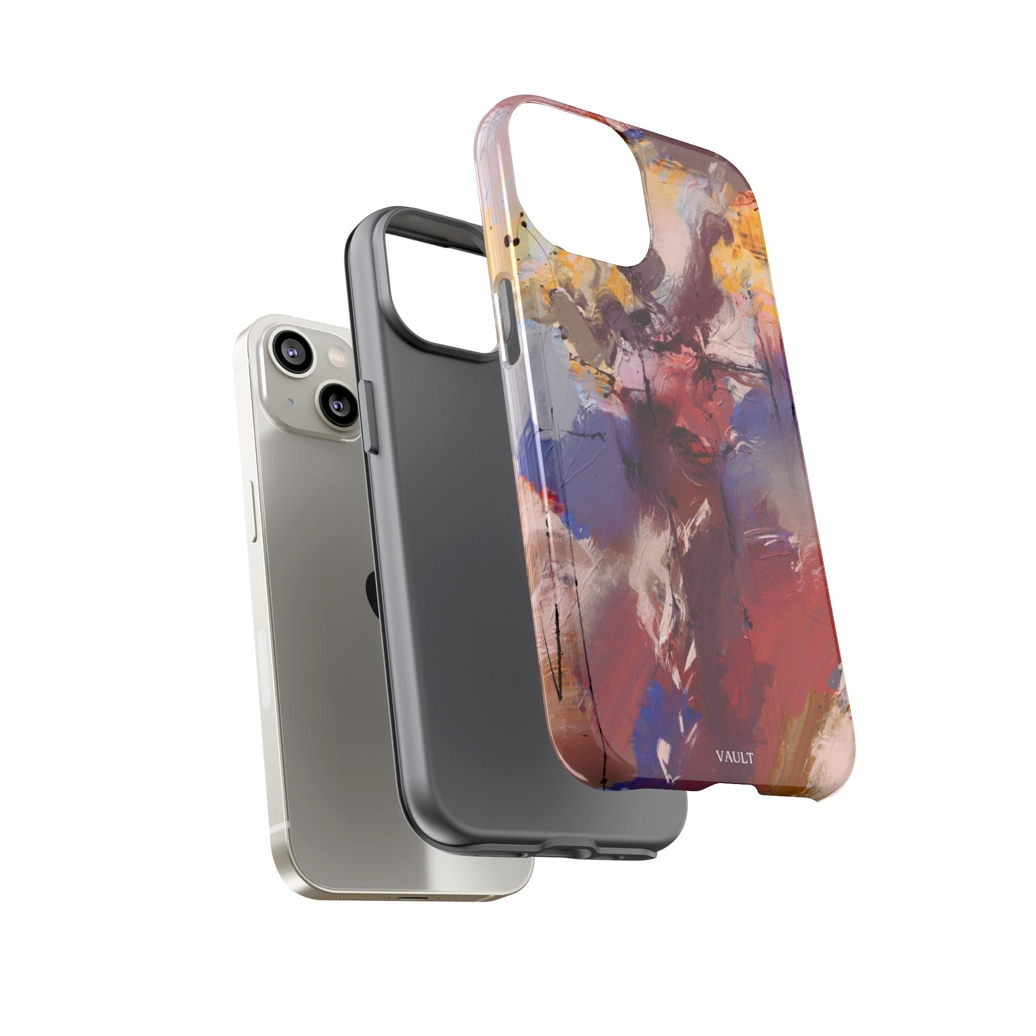 Abstract Brushstroke Tough Phone Case — Colorful Protective iPhone Cover
