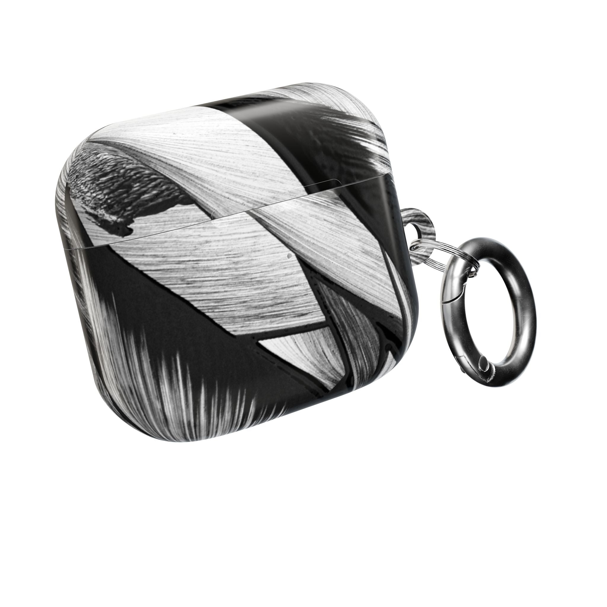 AirPod Case — Monochrome Tropical Leaf Protective Cover