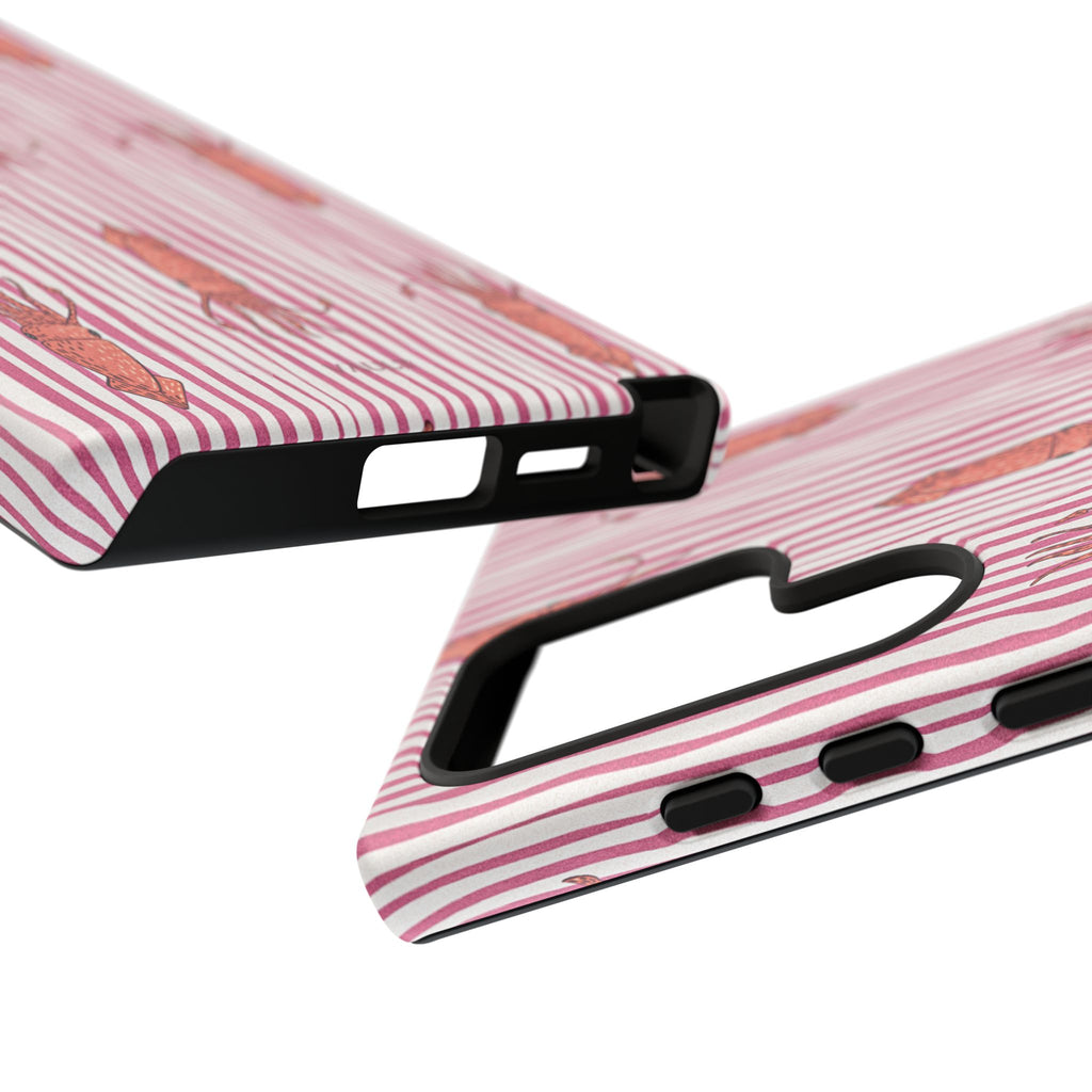 Cover per telefono con striscia di calamaro — Fantasia rosa di creature marine