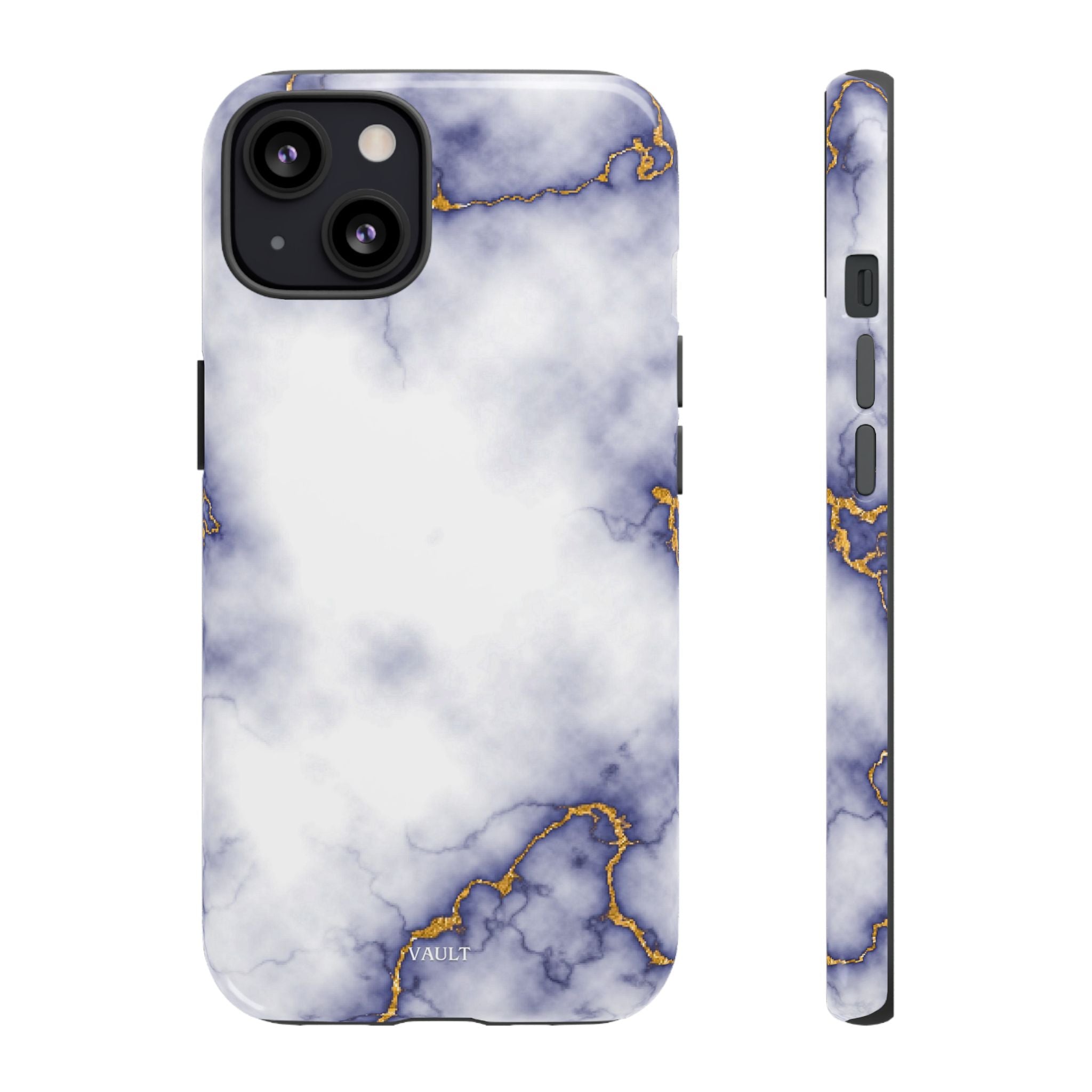 Purple Marble Tough Phone Case with Gold Veins
