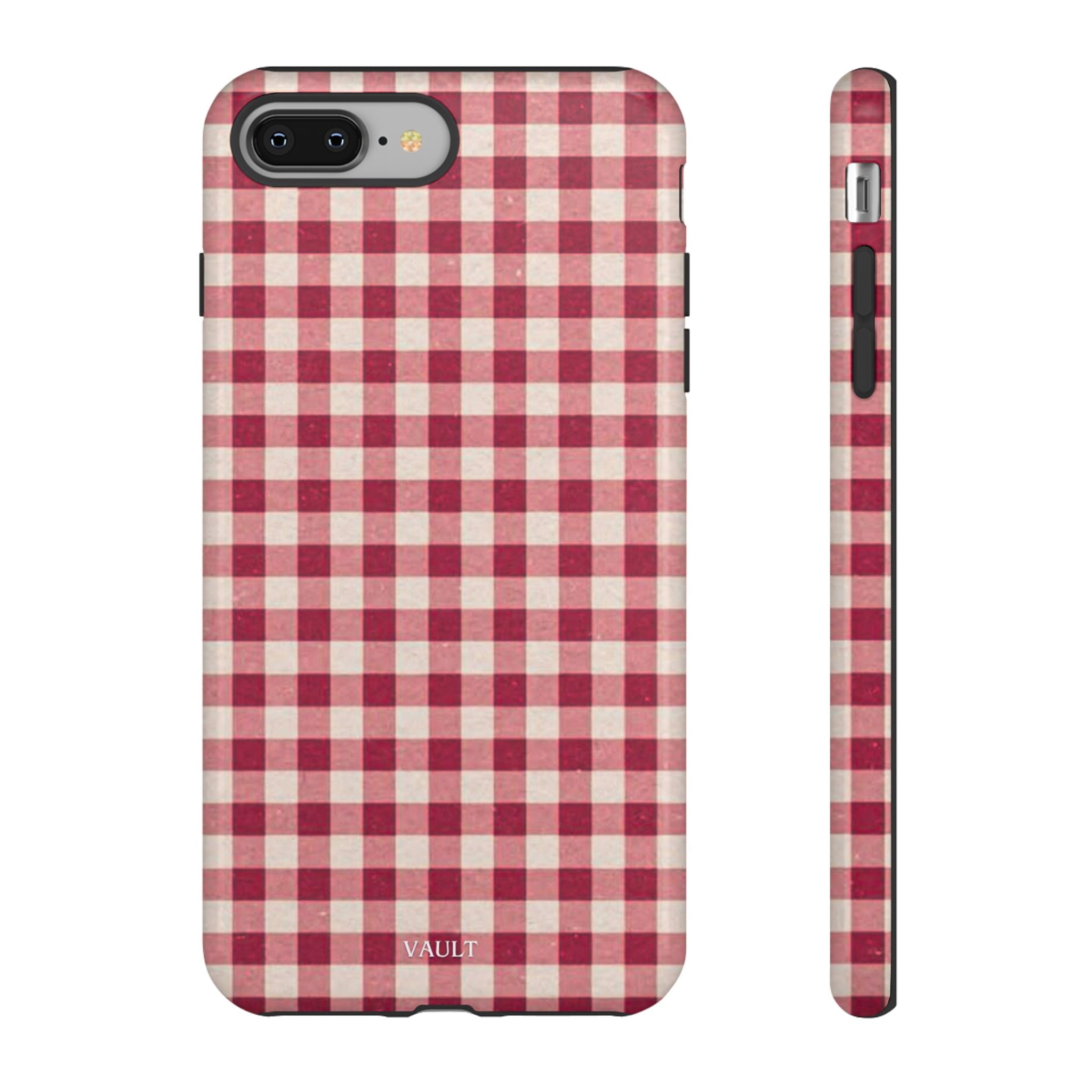 Gingham Phone Case — Red Plaid Tough Case