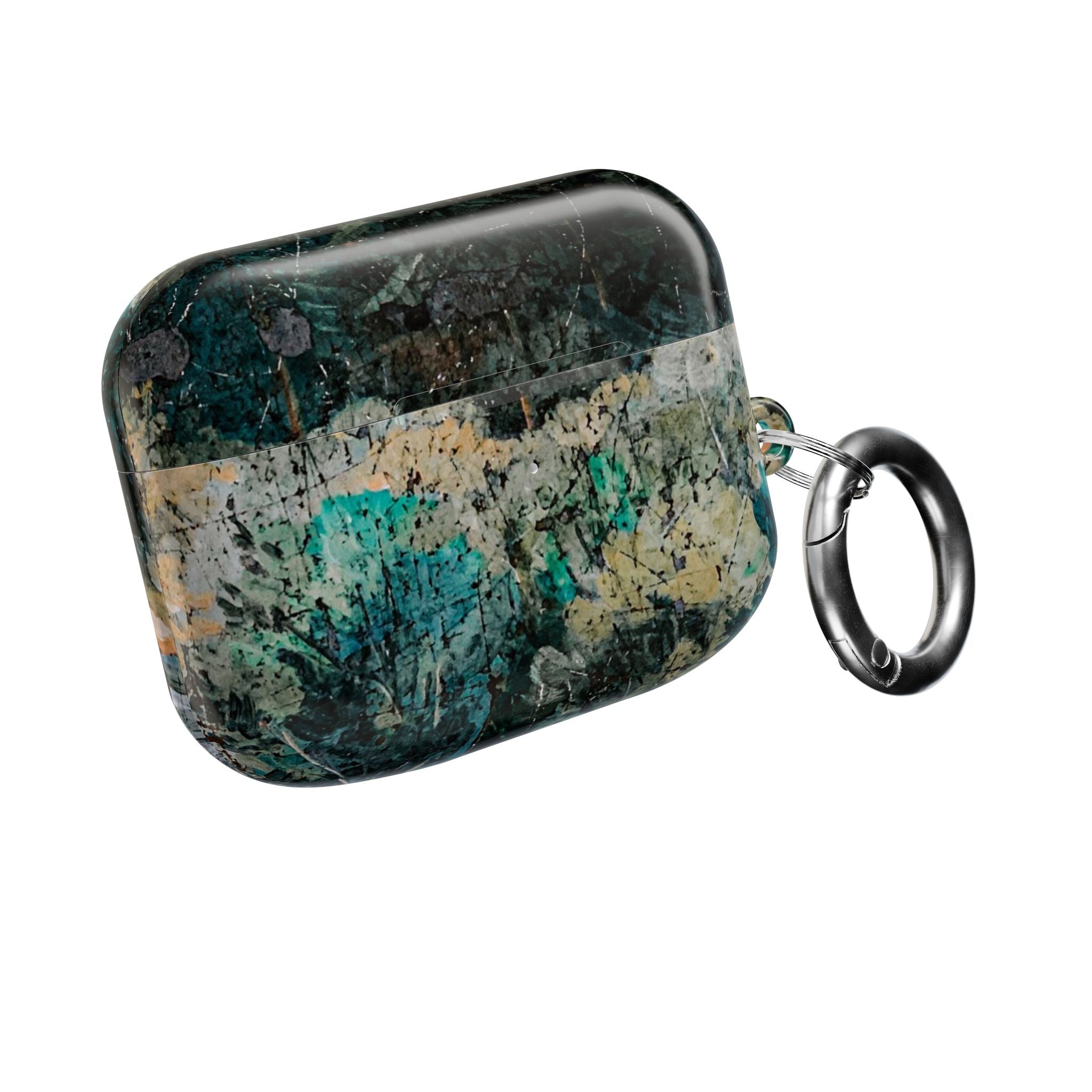 Marbled Forest AirPod Case — Green Teal Abstract Protective Cover