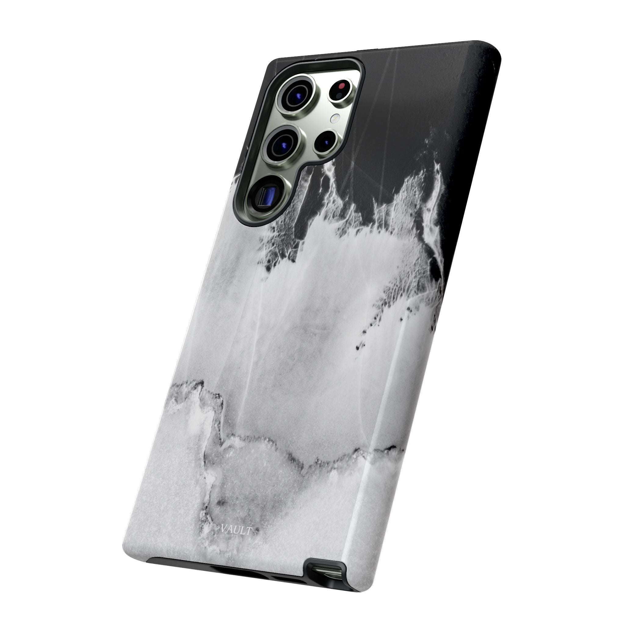 Marble Ink Tough Case — Black & White Abstract Phone Cover