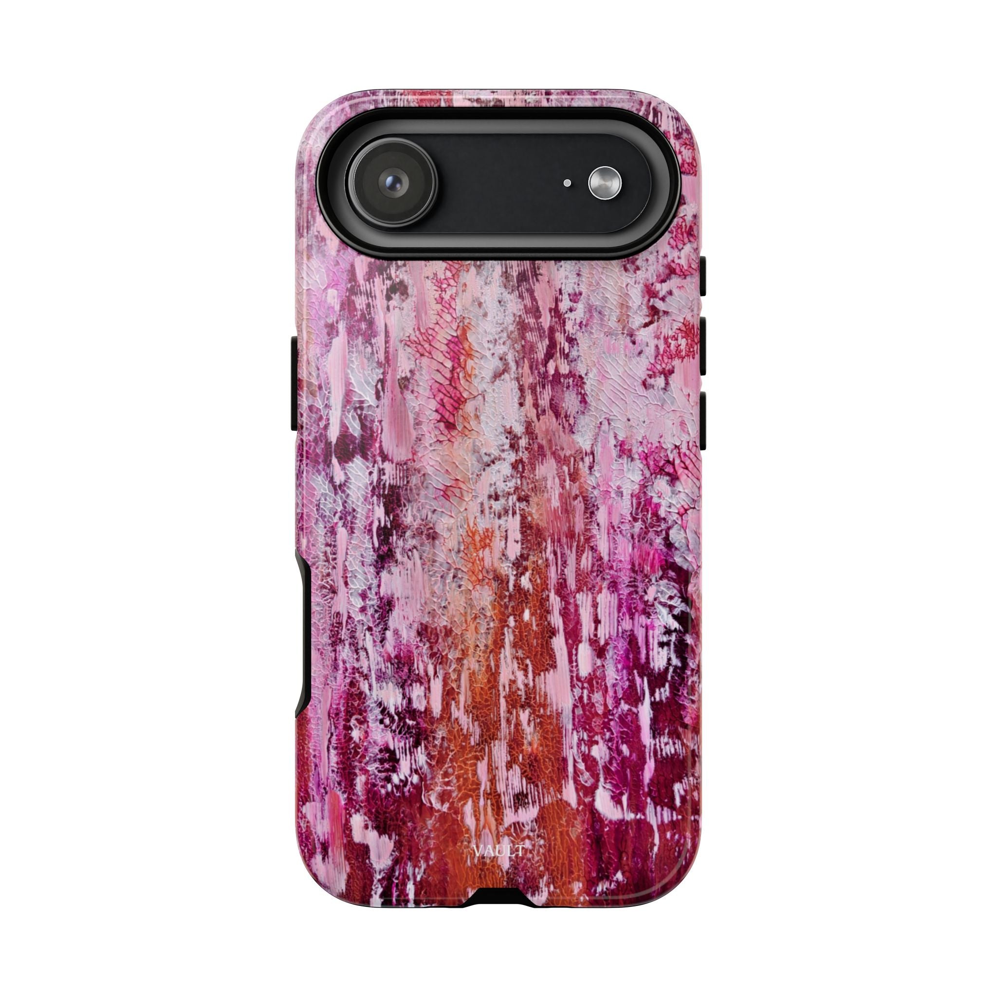 Pink Abstract Art Tough Phone Case — Protective Artistic Phone Cover