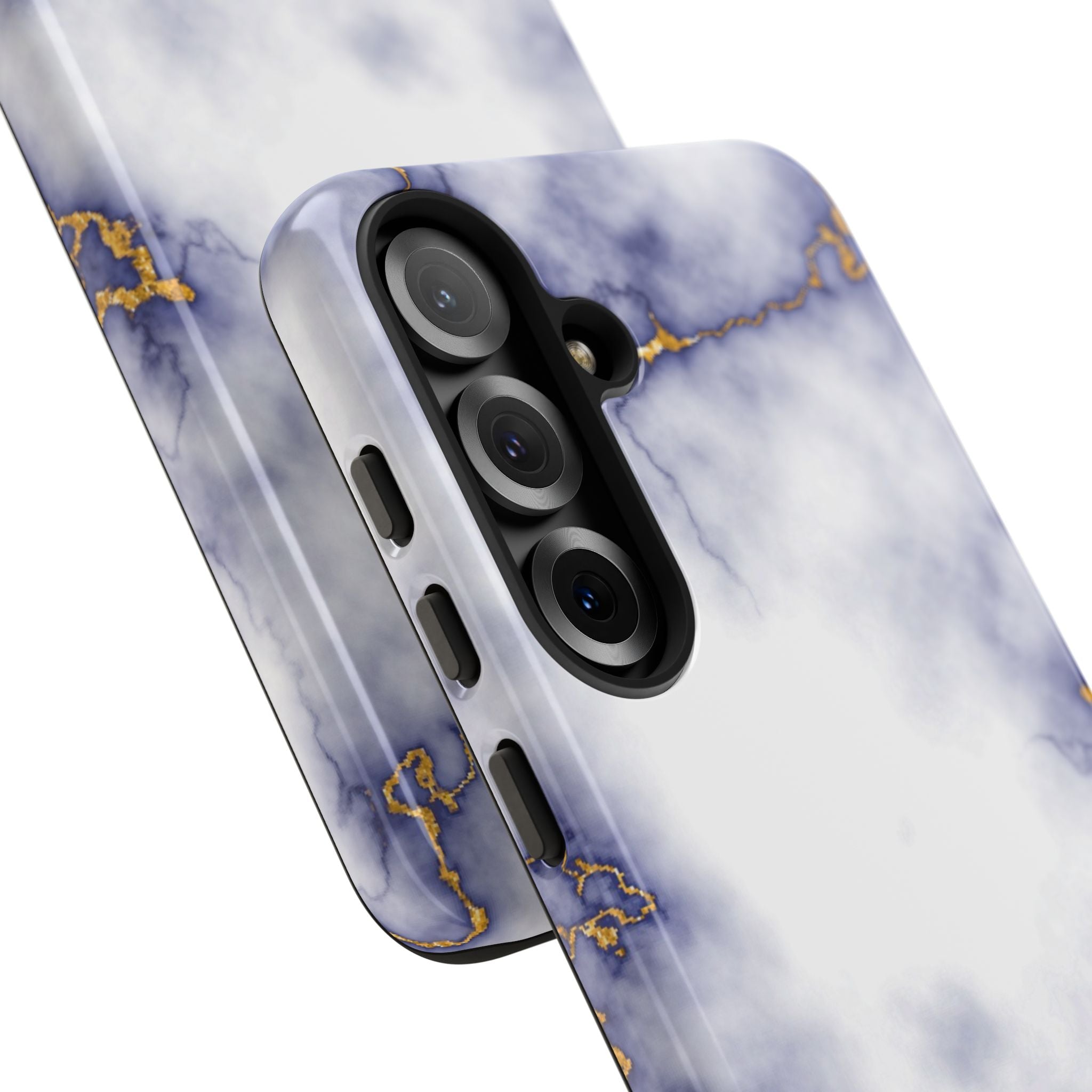 Purple Marble Tough Phone Case with Gold Veins