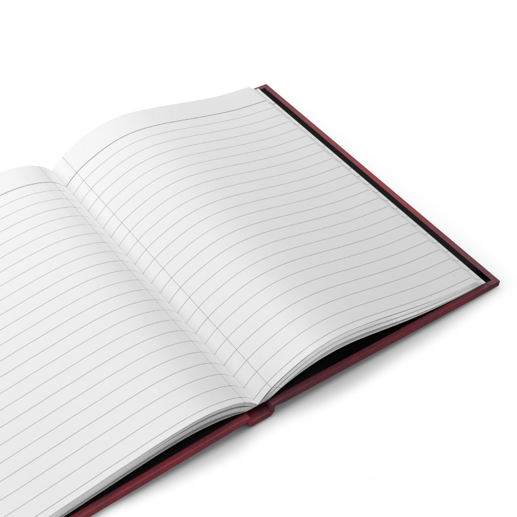 Diario rilegato — Taccuino bordeaux opaco (design a volta)