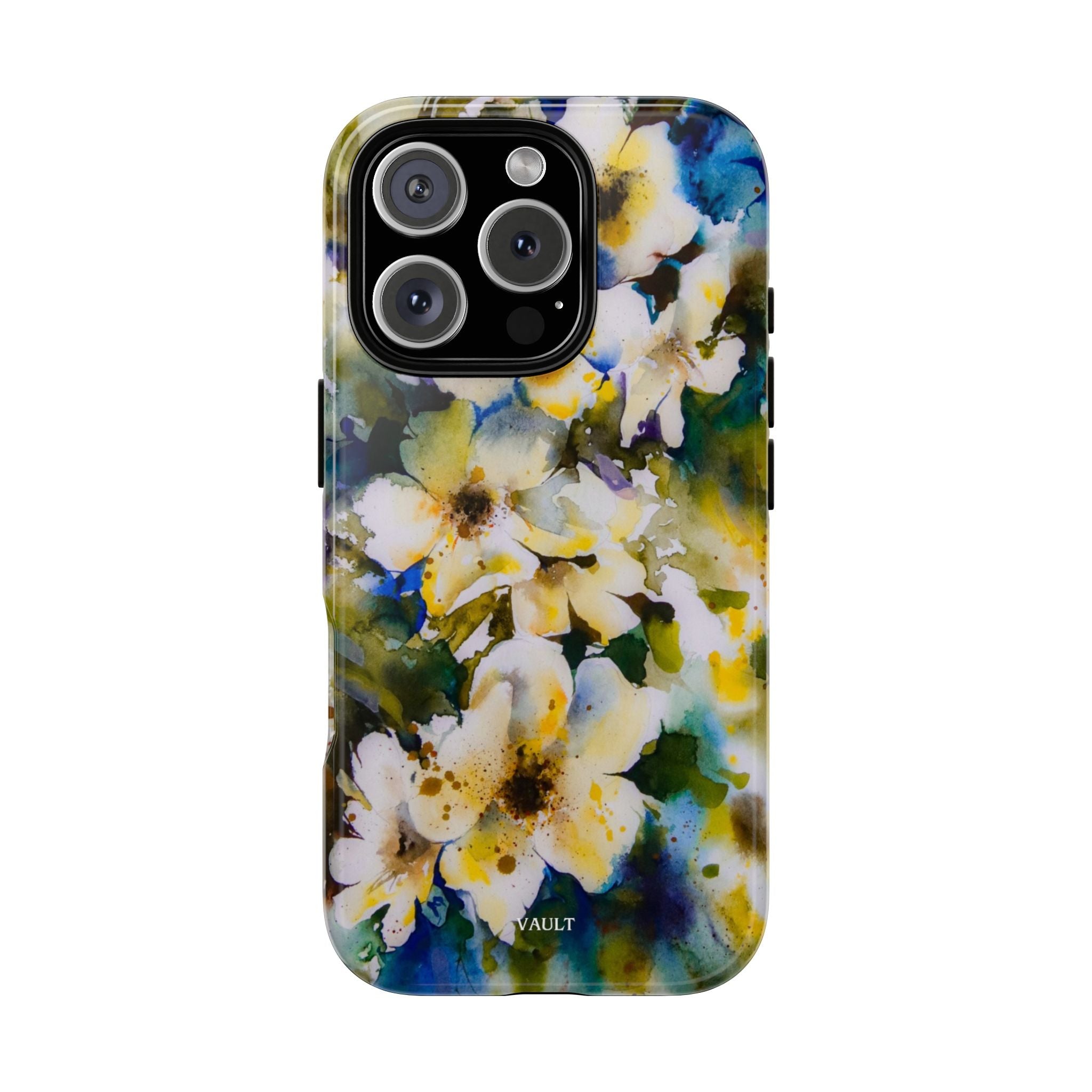 Floral Watercolor Tough Case – Yellow White Blossom Phone Cover