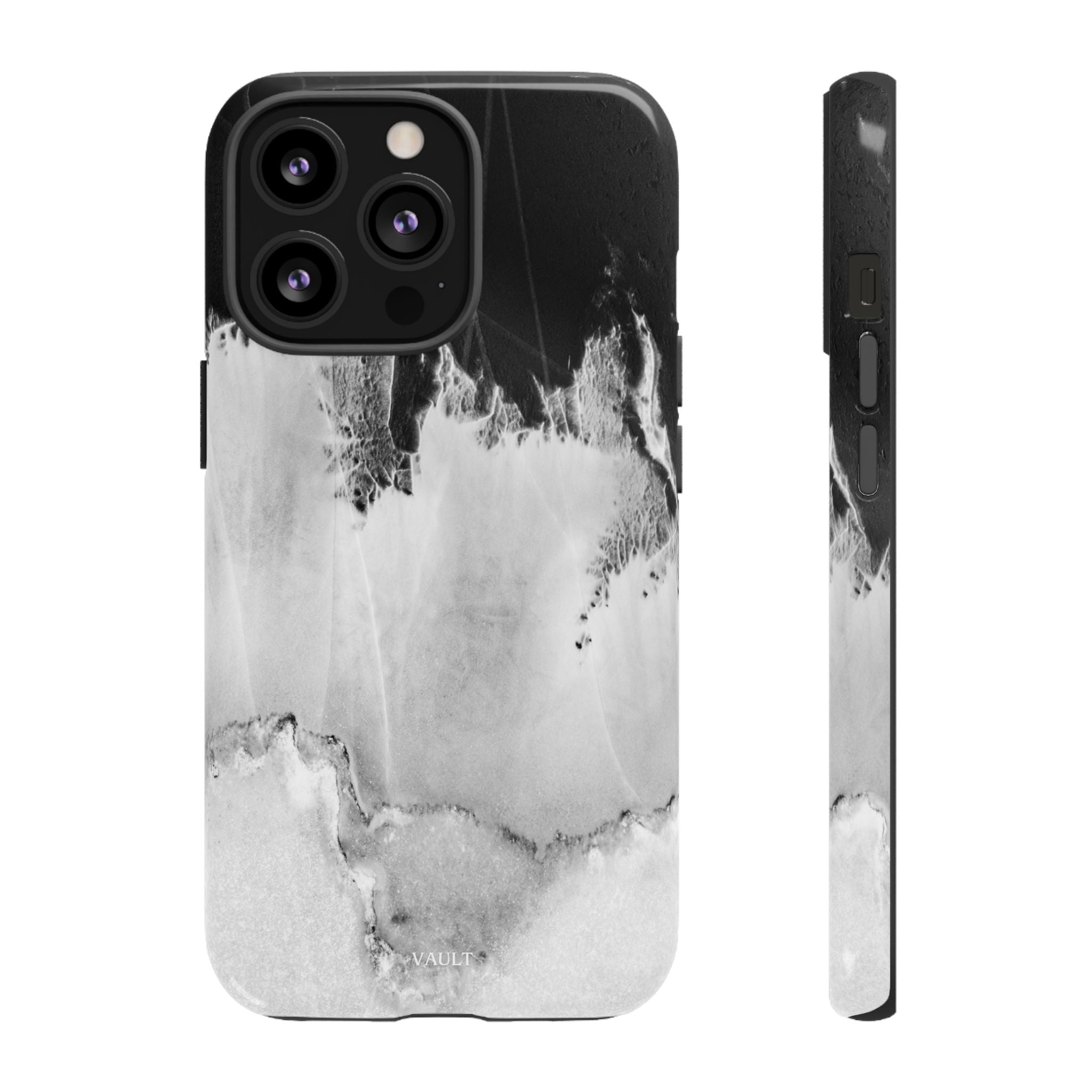 Marble Ink Tough Case — Black & White Abstract Phone Cover