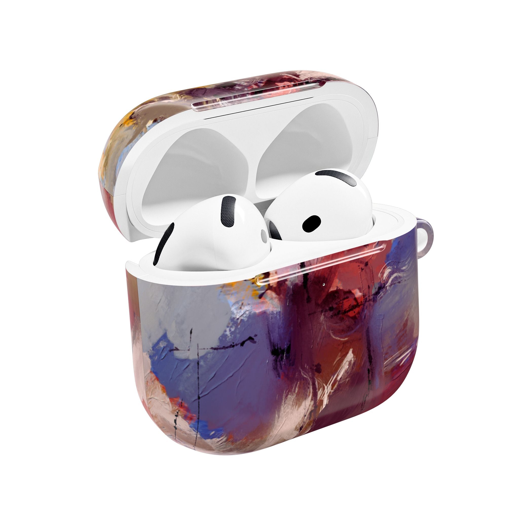 Abstract Paint Splash AirPod Case — Colorful Artistic Protective Cover