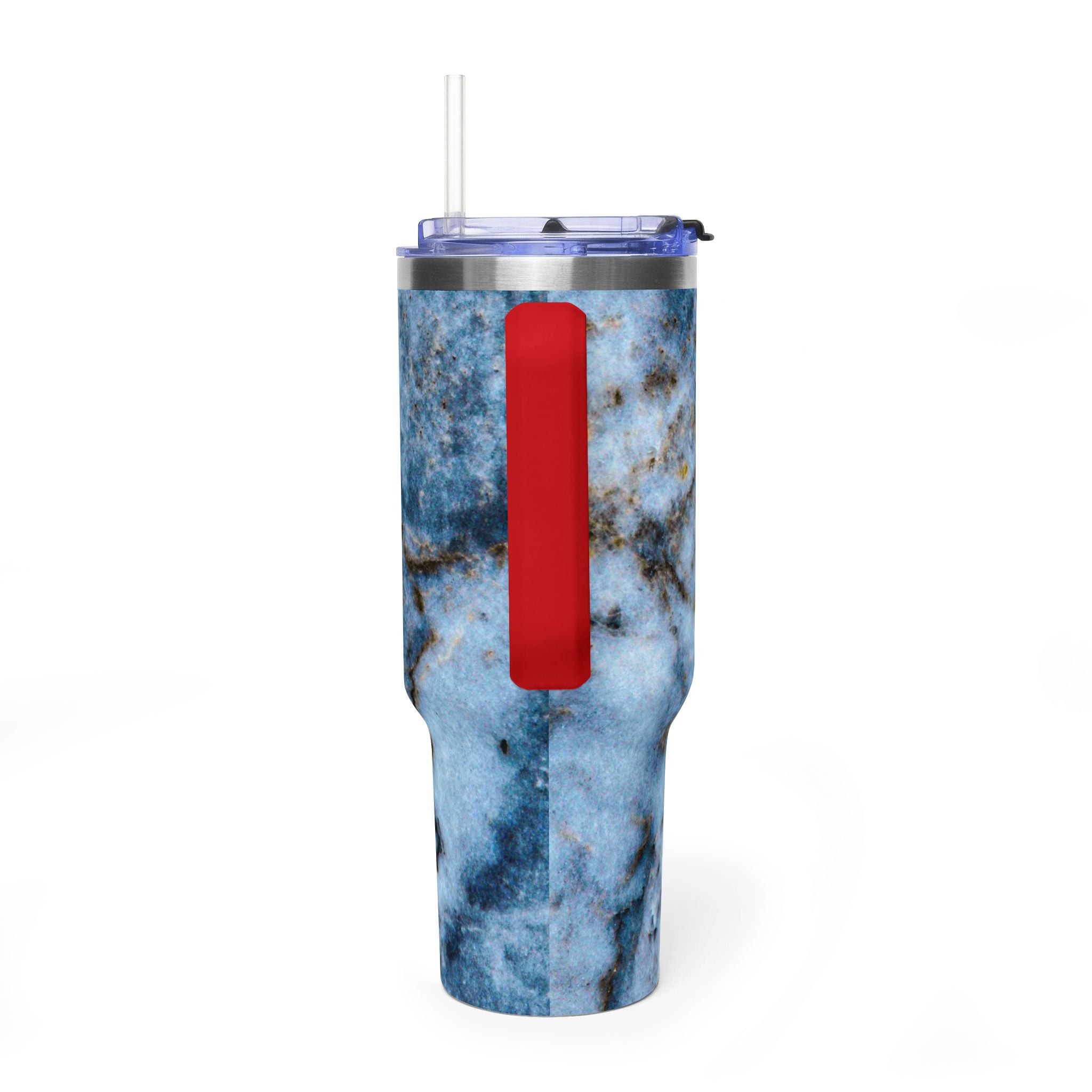 40oz Blue Marble Vacuum Tumbler