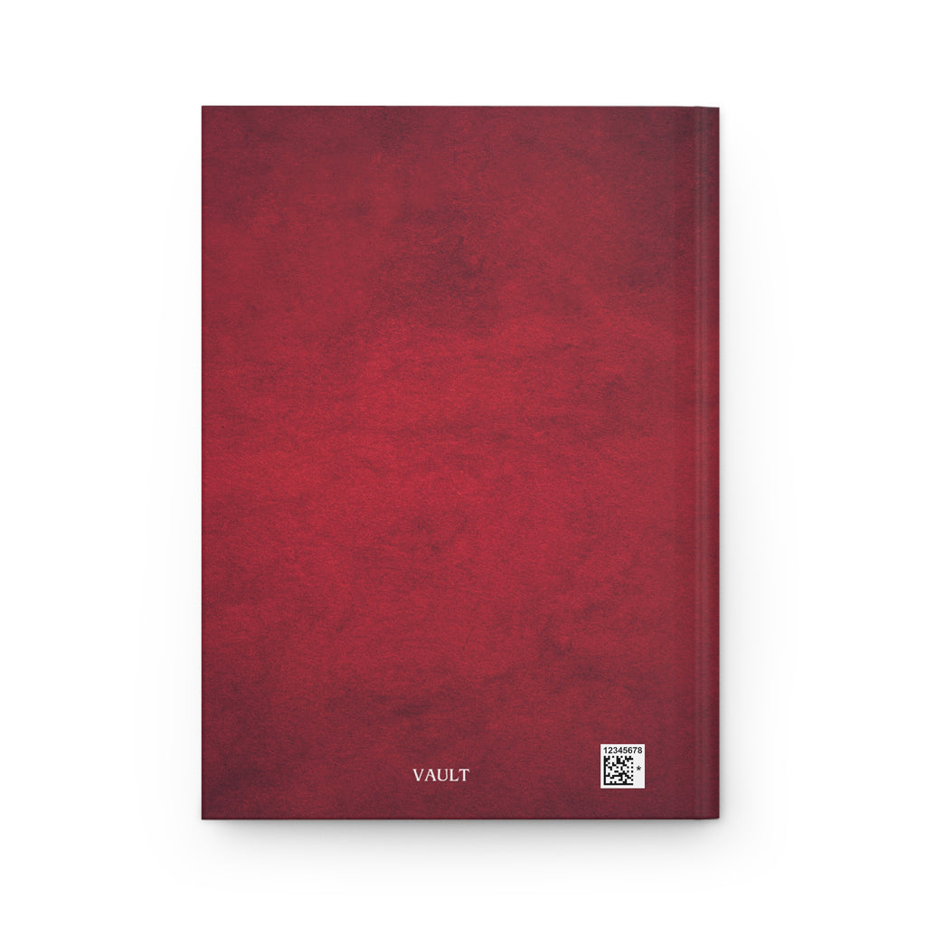 Diario rilegato — Taccuino bordeaux opaco (design a volta)