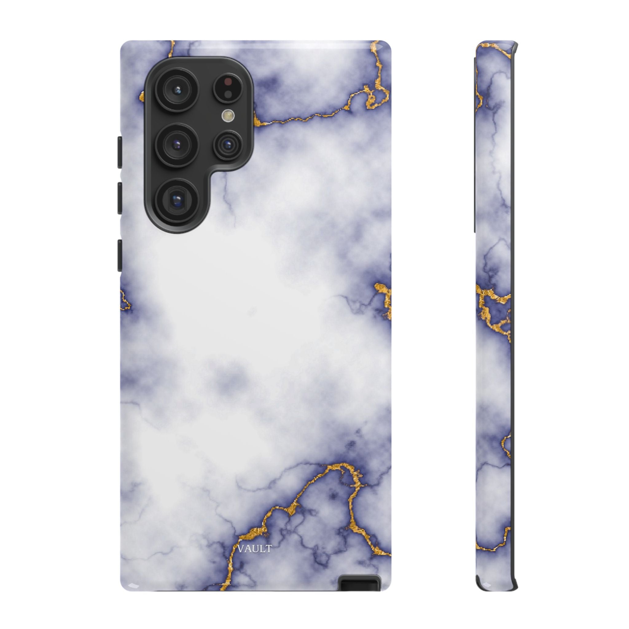 Purple Marble Tough Phone Case with Gold Veins