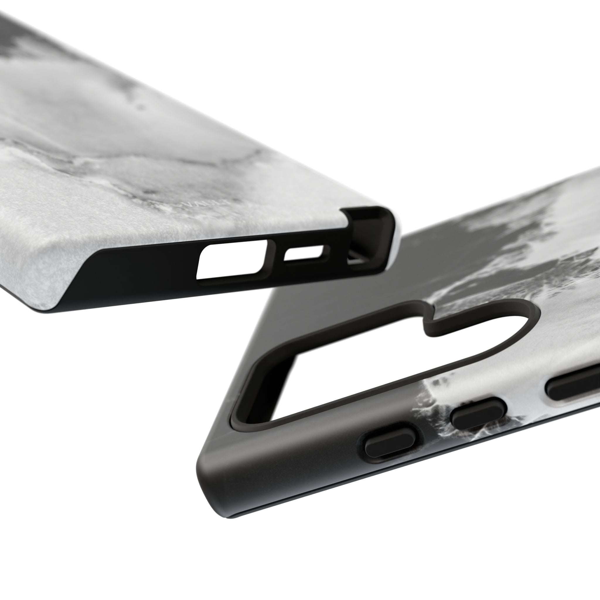 Marble Ink Tough Case — Black & White Abstract Phone Cover