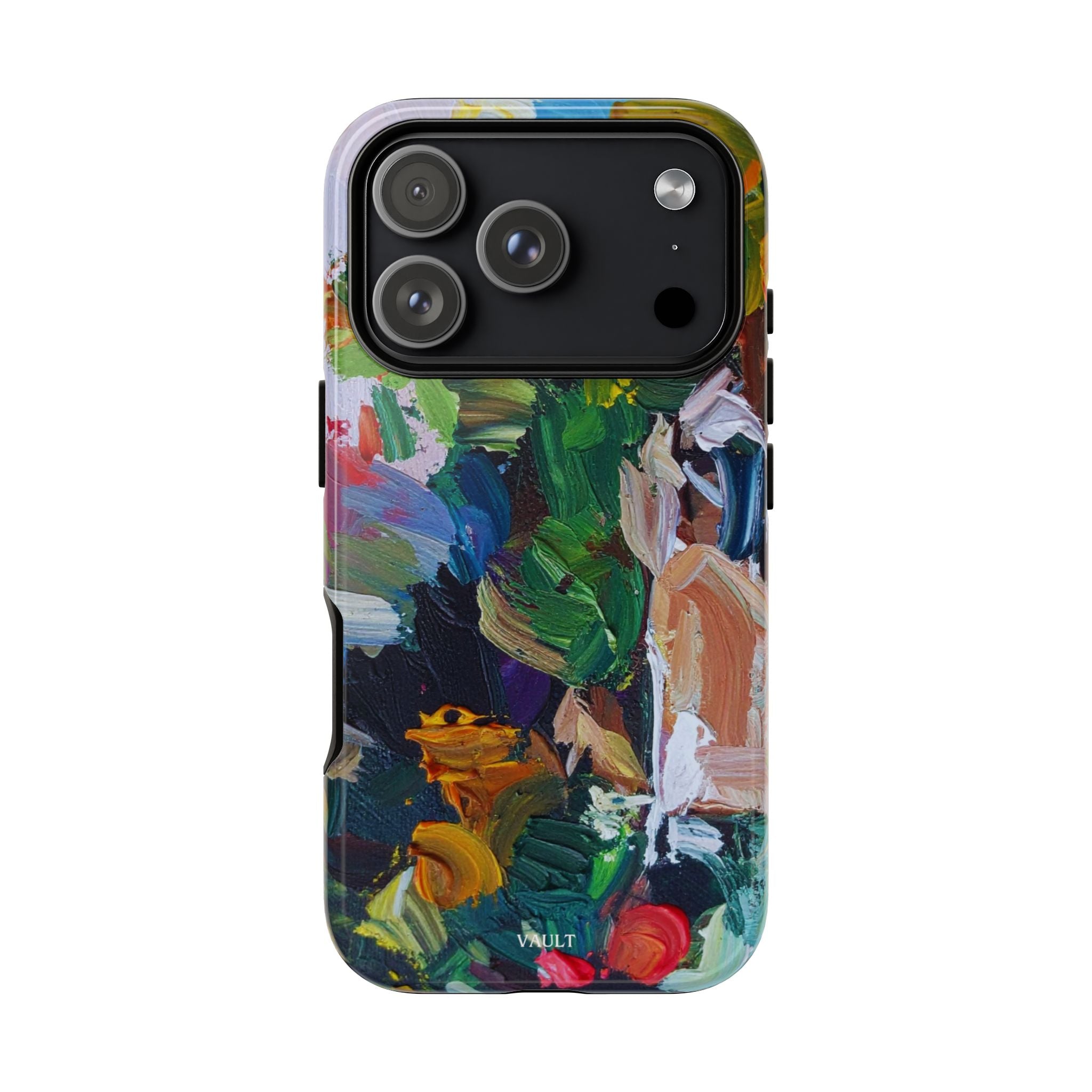 Abstract Paint Brushstroke Phone Case — Colorful Artistic Tough Case