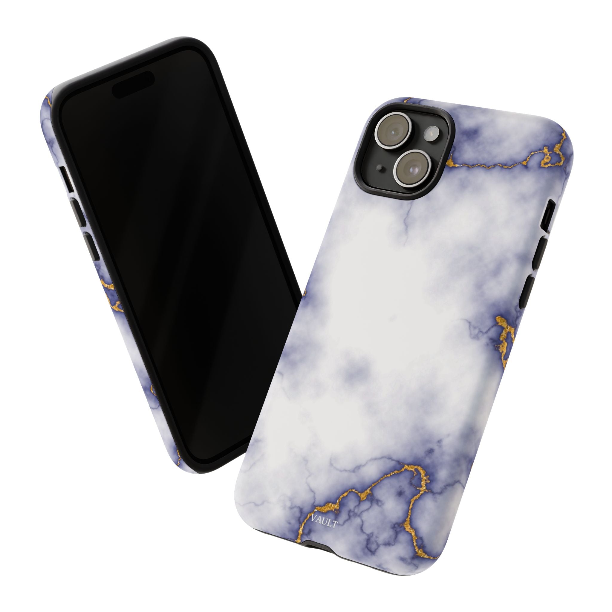 Purple Marble Tough Phone Case with Gold Veins